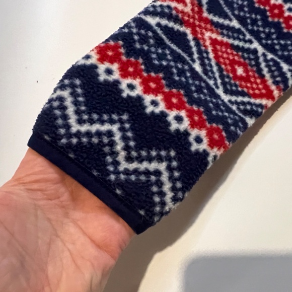 Vineyard Vines Boys Fair Isle Snap Button Fleece Pullover Sweater Whale M 12-14 - Picture 5 of 15